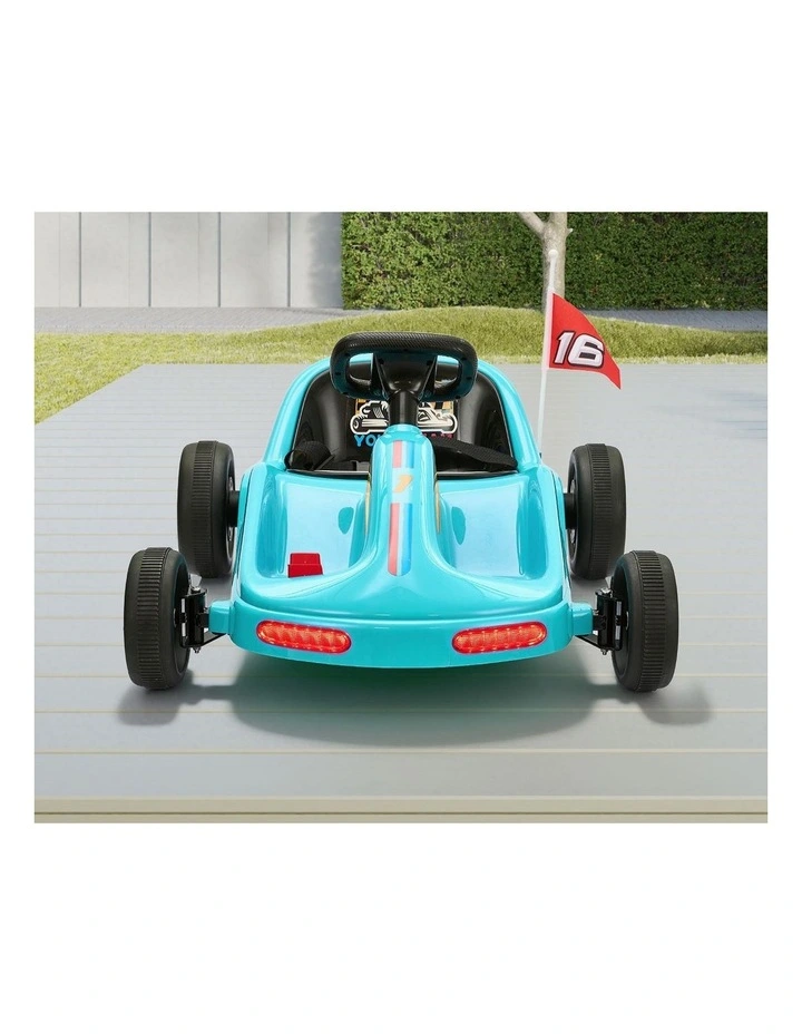 Mazam Kids Ride on Car Electric Kart Bluetooth Light Music Remote Control Blue image 6