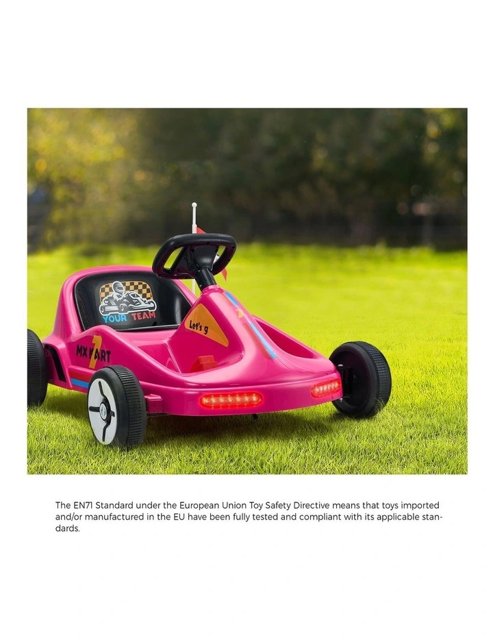 Mazam Kids Ride on Car Electric Kart Bluetooth Light Music Remote Control Pink image 5