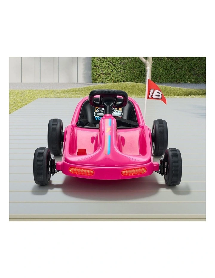 Mazam Kids Ride on Car Electric Kart Bluetooth Light Music Remote Control Pink image 6