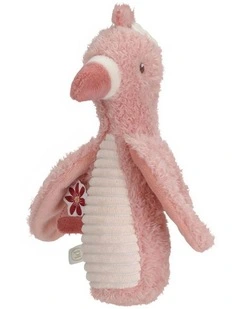 Safari Friends Squeaker with Rattle Flamingo
