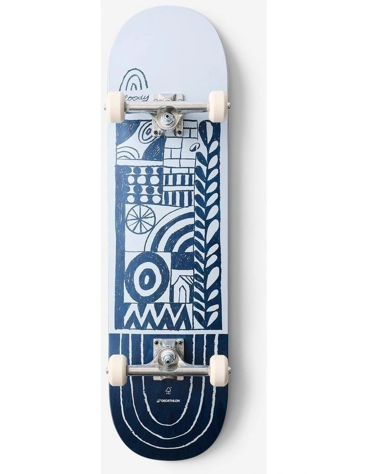 Decathlon | FULL SKATEBOARD CP500 TRIBE BLUE FOR SKATERS AGED 12 YEARS PLUS image 2