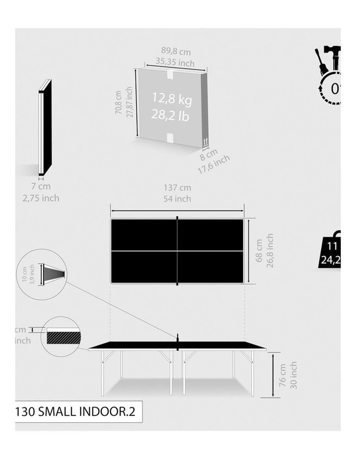 Decathlon | Table Tennis Table PPT 130 Small Indoor - Black image 3