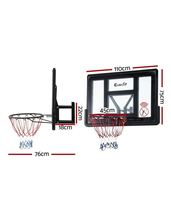 Everfit 43-Inch Wall Mount Kids Basketball Hoop Backboard Indoor Outdoor Sports image 2