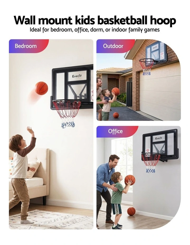 Everfit 43-Inch Wall Mount Kids Basketball Hoop Backboard Indoor Outdoor Sports image 4