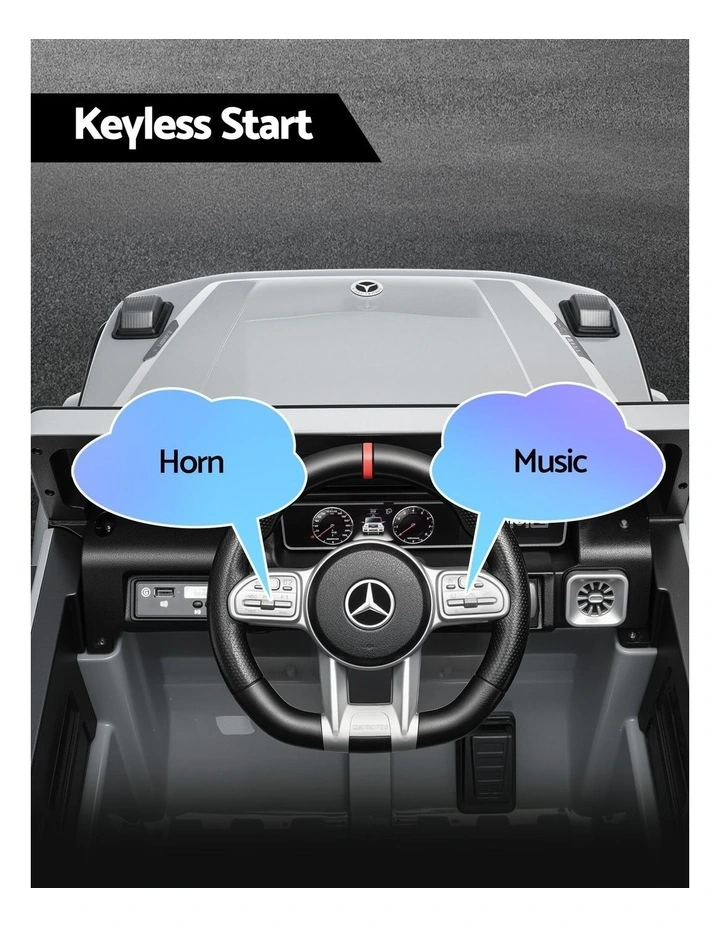 Kids Electric Ride On Car G63 Toy Cars Remote Control Grey image 5