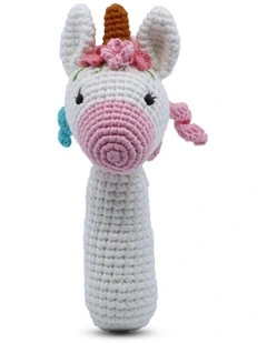 Unicorn White Shaker Rattle