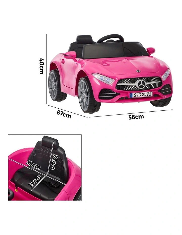 Kids Ride On Car 12V Mercedes-Benz Licensed Remote Control Toy Pink image 3