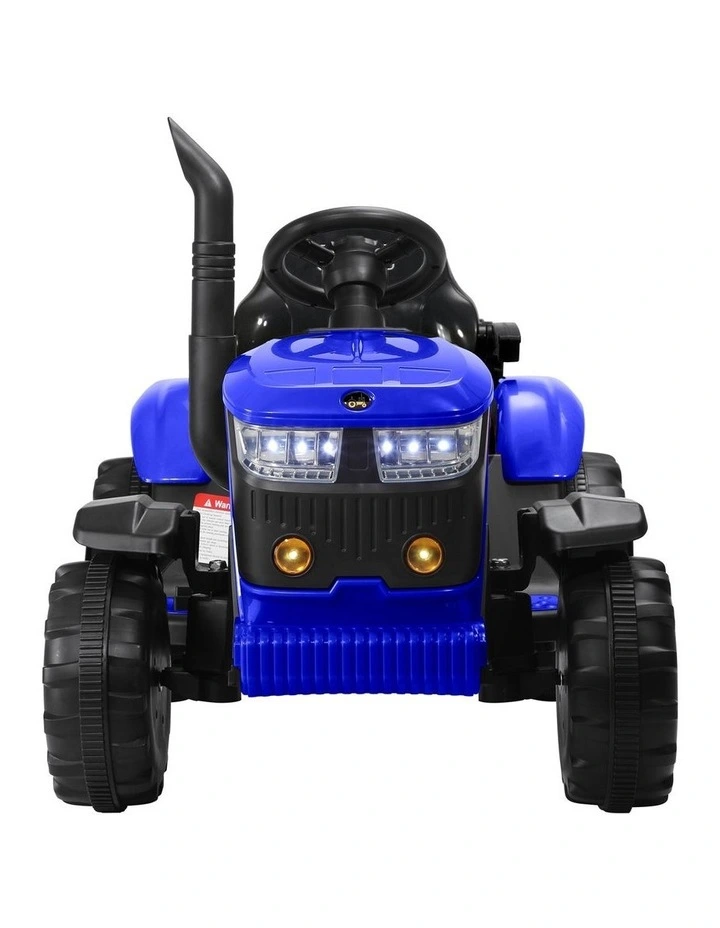 Mazam 156cm Kids Ride On Car Tractor Trailer 12V Remote Electric Toddlers Toy Blue image 2