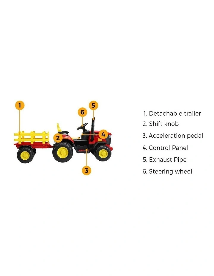 Mazam 156cm Ride On Tractor 12V Kids Electric Vehicle Toy Cars Remote Control Gift image 6