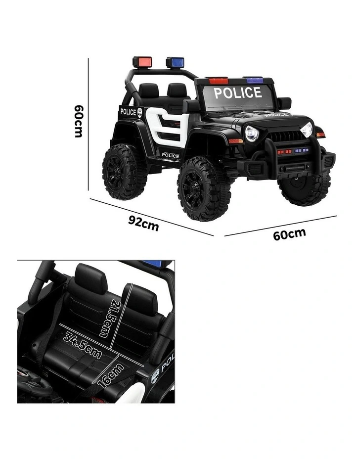 Mazam Kids Police Ride On Car 12V Electric Toy Remote Control Battery Gift Cars image 3