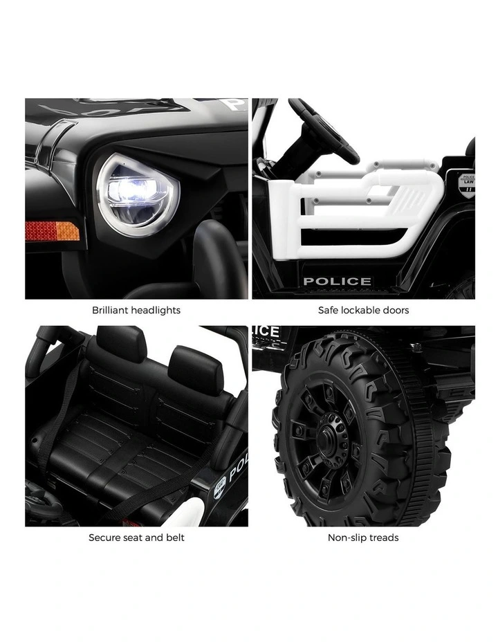 Mazam Kids Police Ride On Car 12V Electric Toy Remote Control Battery Gift Cars image 7