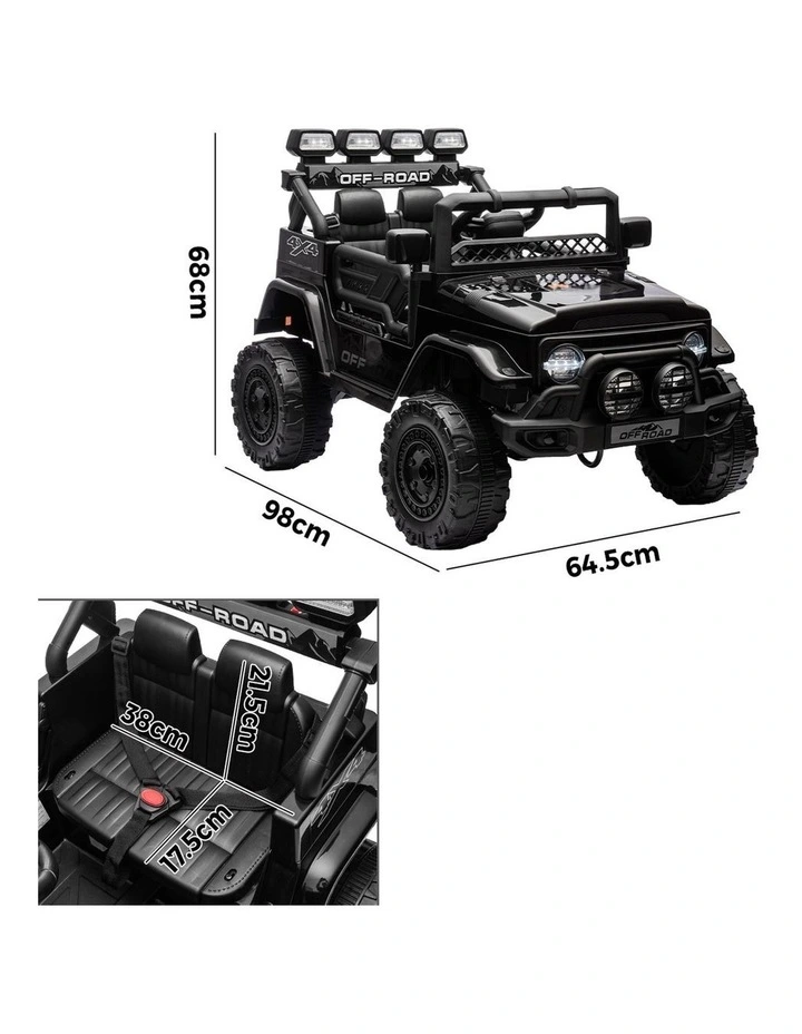 Mazam Ride on Car 12V Kids Electric Bluetooth Remote Control Cars Toy Gift Black image 3