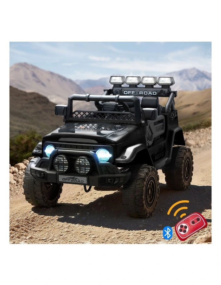 Mazam Ride on Car 12V Kids Electric Bluetooth Remote Control Cars Toy Gift Black image 4
