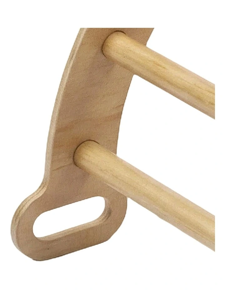 BoPeep Kids Climbing Toys Sets Toddler Toys Triangle Arch Climber Indoor Natural image 6