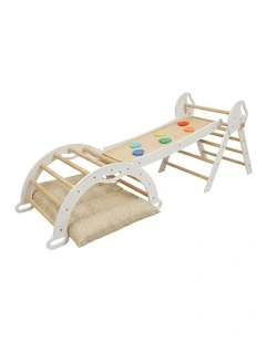 BoPeep Kids Climbing Toys Sets Toddler Toys Triangle Arch Climber Indoor White