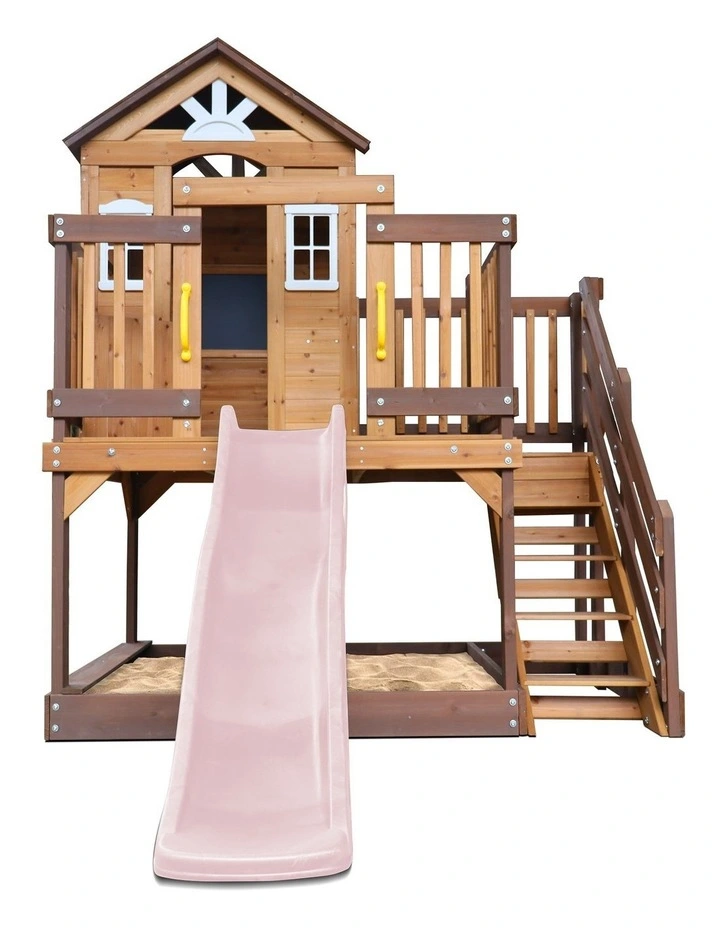 Lifespan Kids Silverton Cubby House with 1.8m Slide (Pastel Pink) image 2