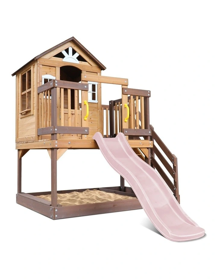 Lifespan Kids Silverton Cubby House with 1.8m Slide (Pastel Pink) image 3