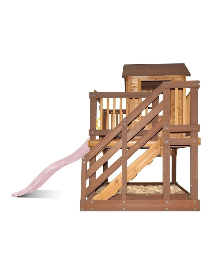 Lifespan Kids Silverton Cubby House with 1.8m Slide (Pastel Pink) image 5