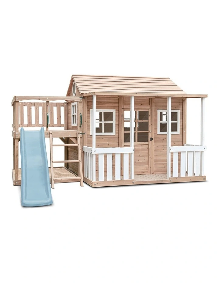 Lifespan Kids Finley Cubby House with 1.8m Slide (Pastel Blue) image 1