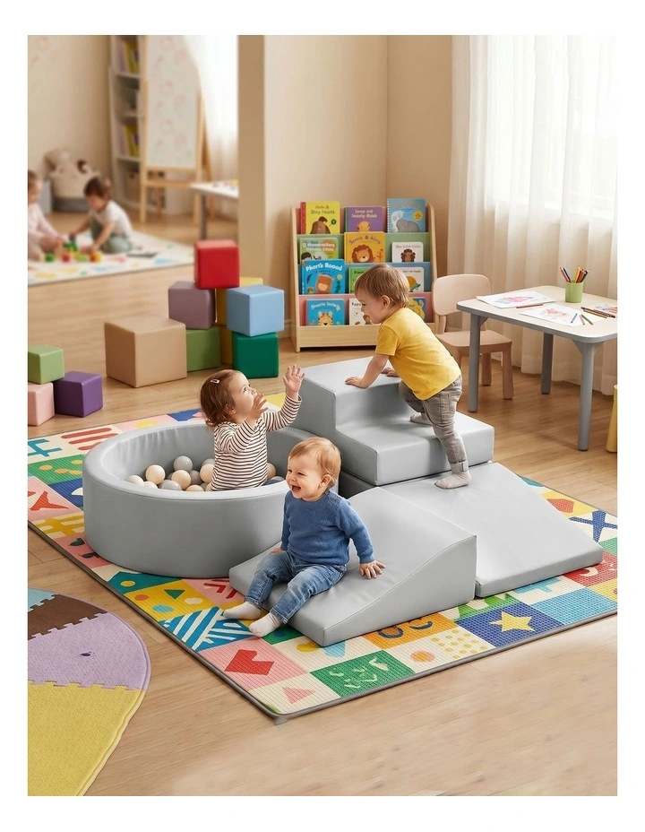 Bopeep Kids Climbing Foam Blocks Playset 7Pcs Toddler Ball Pool Crawl Play Toys image 7