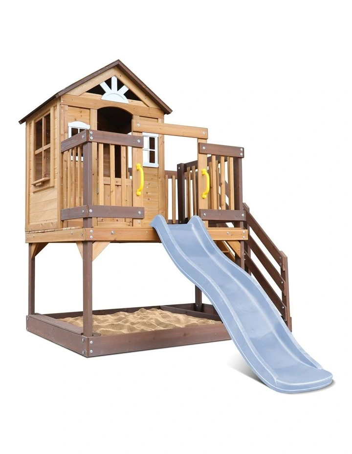 Lifespan Kids Silverton Cubby House with 1.8m Slide (Pastel Blue) image 3