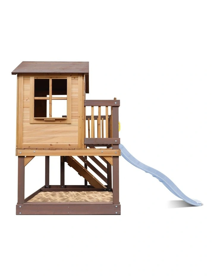 Lifespan Kids Silverton Cubby House with 1.8m Slide (Pastel Blue) image 4