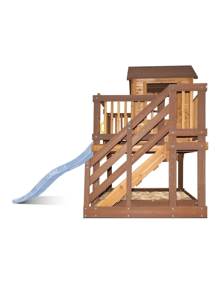 Lifespan Kids Silverton Cubby House with 1.8m Slide (Pastel Blue) image 5