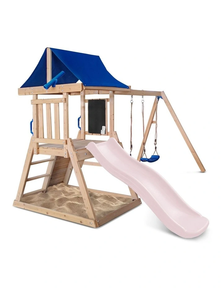 Lifespan Kids Hazelbrook Swing Set & Play Centre with 1.8m Slide (Pastel Pink) image 4
