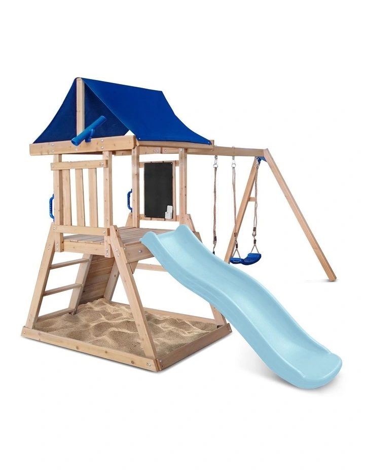 Lifespan Kids Hazelbrook Swing Set & Play Centre with 1.8m Slide (Pastel Blue) image 4