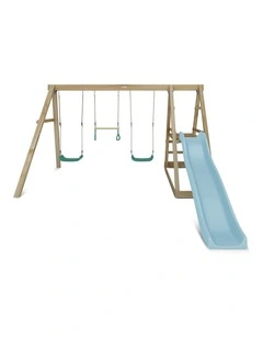 Lifespan Kids Winston Swing Set with Climb & 1.8m Slide (Pastel Blue)