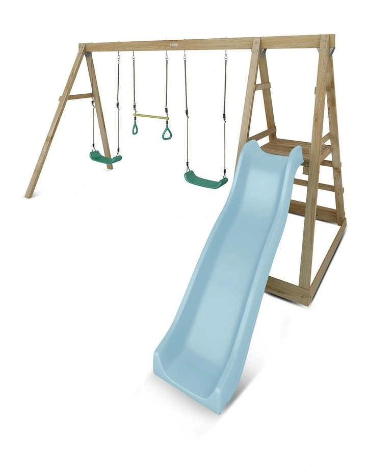 Lifespan Kids Winston Swing Set with Climb & 1.8m Slide (Pastel Blue) image 2