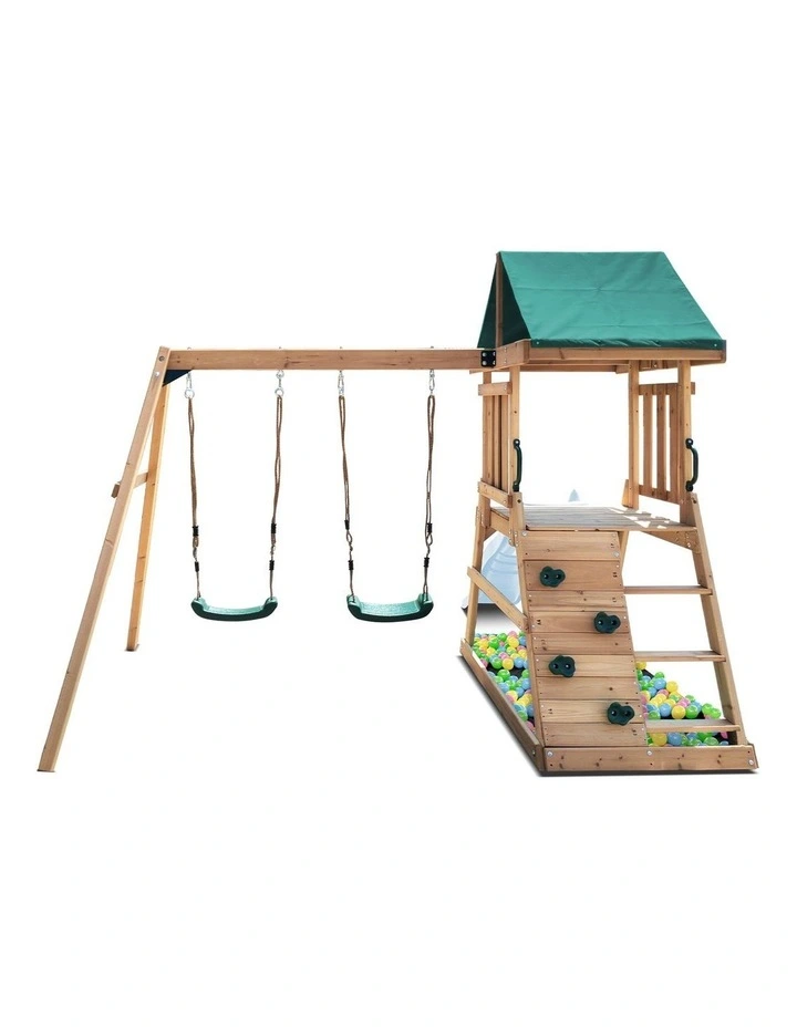 Lifespan Kids Greenvale Swing Set & Play Centre with 1.8m Slide (Pastel Blue) image 5