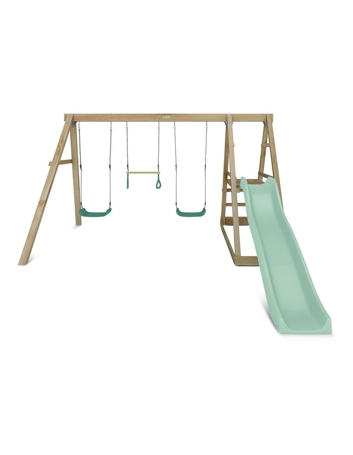 Lifespan Kids Winston Swing Set with Climb & 1.8m Slide (Pastel Green) image 1