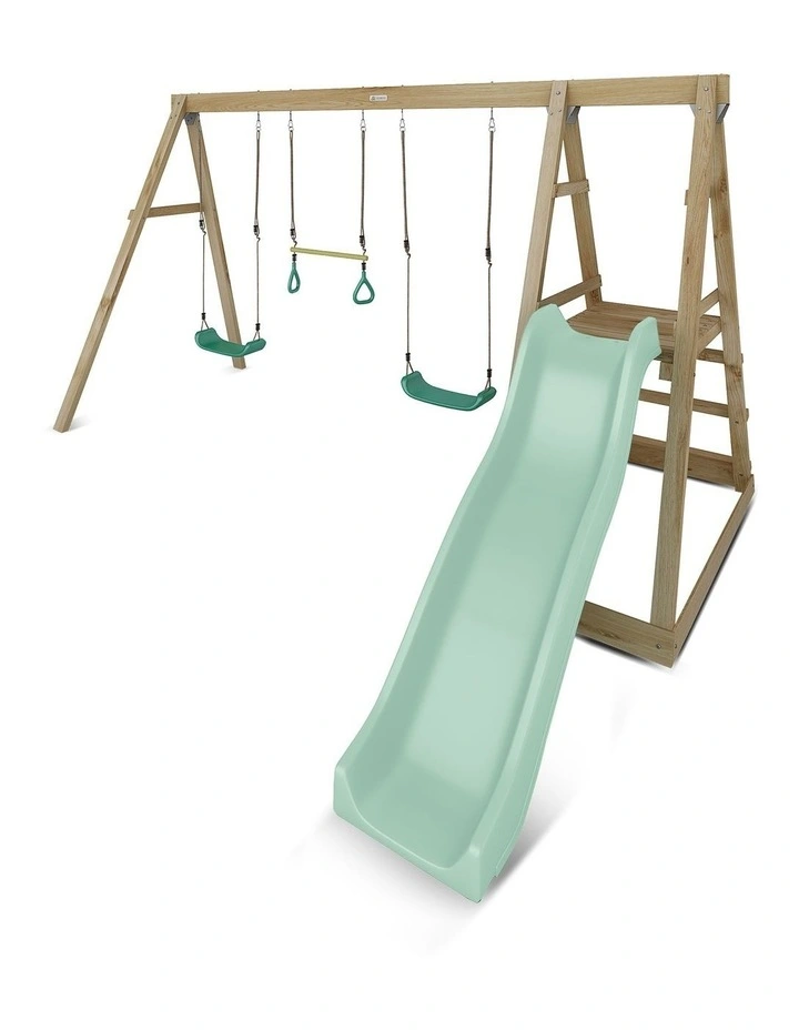 Lifespan Kids Winston Swing Set with Climb & 1.8m Slide (Pastel Green) image 2