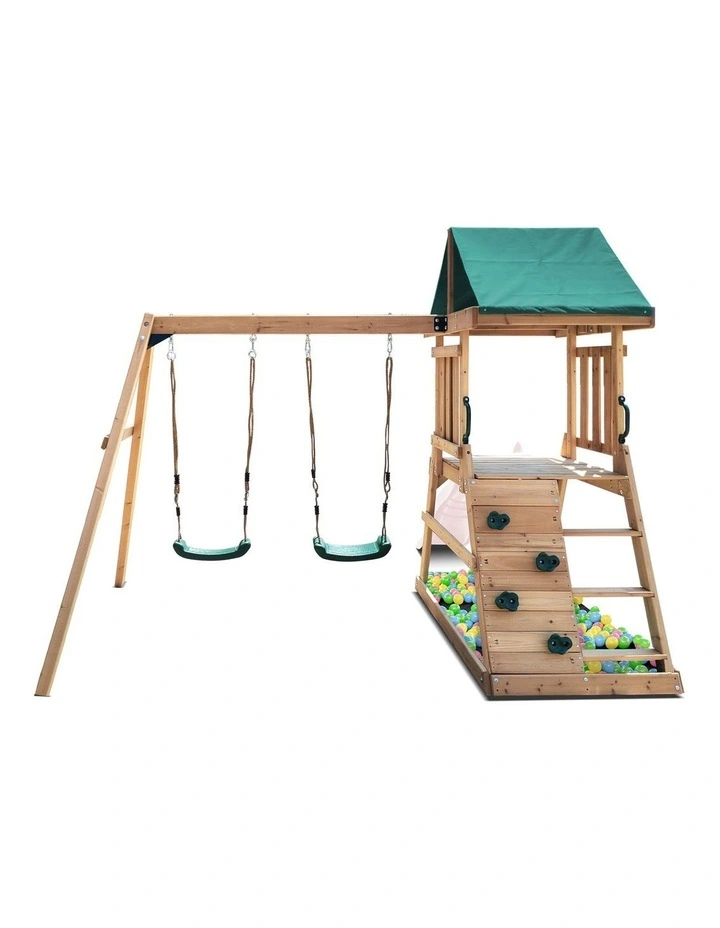 Lifespan Kids Greenvale Swing Set & Play Centre with 1.8m Slide (Pastel Pink) image 5