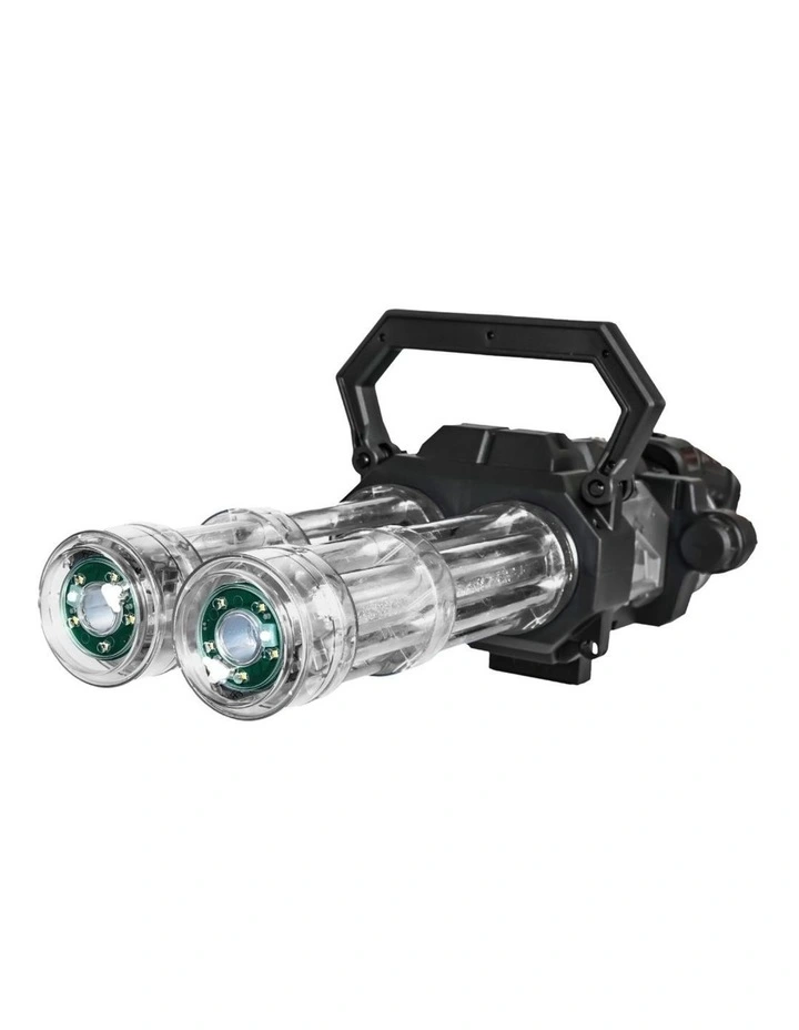 Automatic Electric Gatling Dual-Barrel Water Gun LED Kids Black image 2