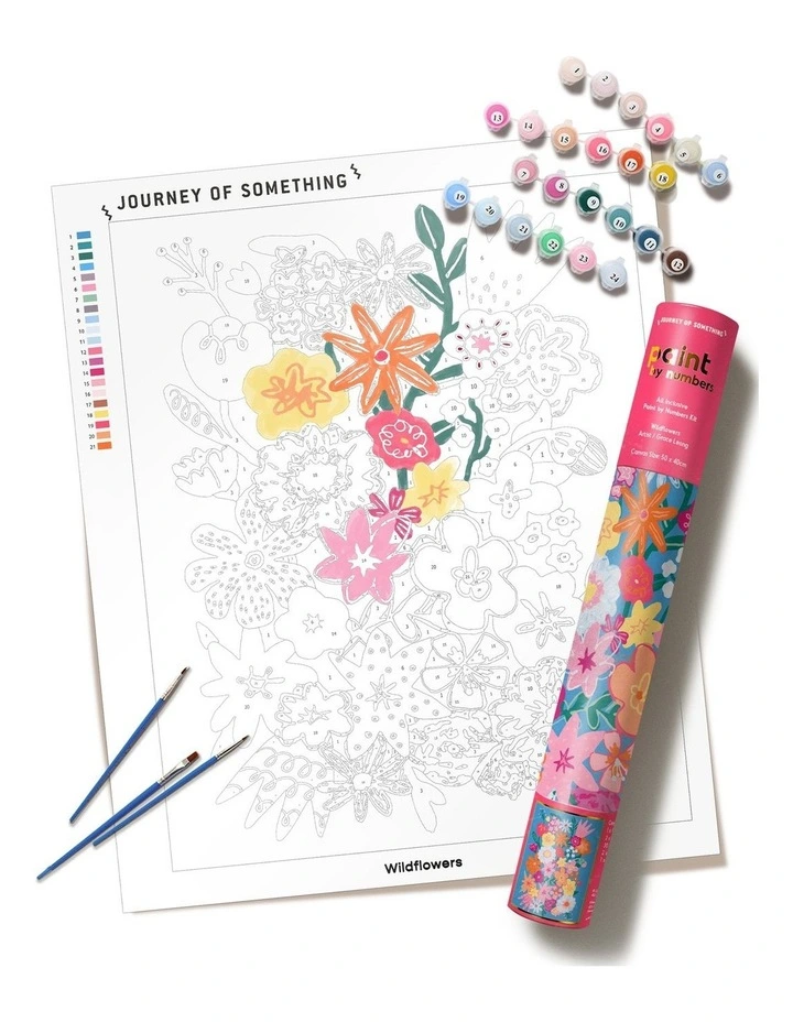 Journey of Something Paint by Numbers - Wildflowers 50x40cm image 1