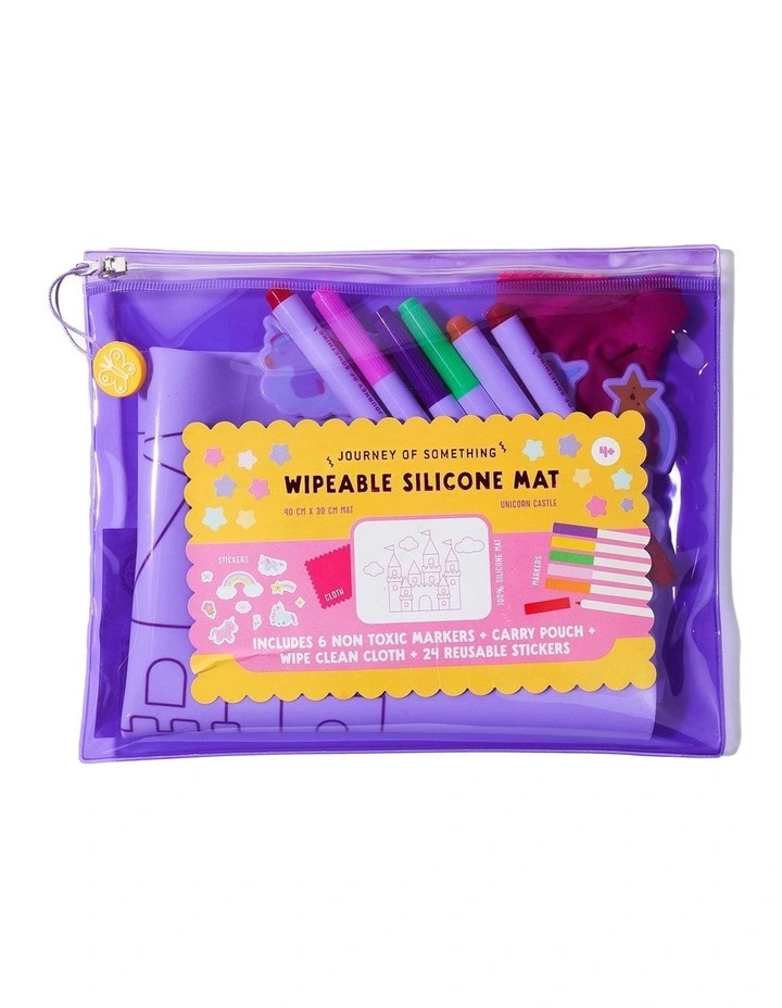 Journey of Something Wipeable Silicone Mat - Unicorn Castle image 1