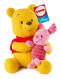 Disney x GUND - Knit Plush Winnie the Pooh & Piglet, Soft Toy, Plush