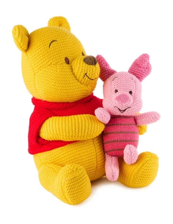 Disney x GUND - Knit Plush Winnie the Pooh & Piglet, Soft Toy, Plush image 3