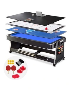 ActiveGo AirShot 4-IN-1 Pool, Air Hockey, Table Tennis Table