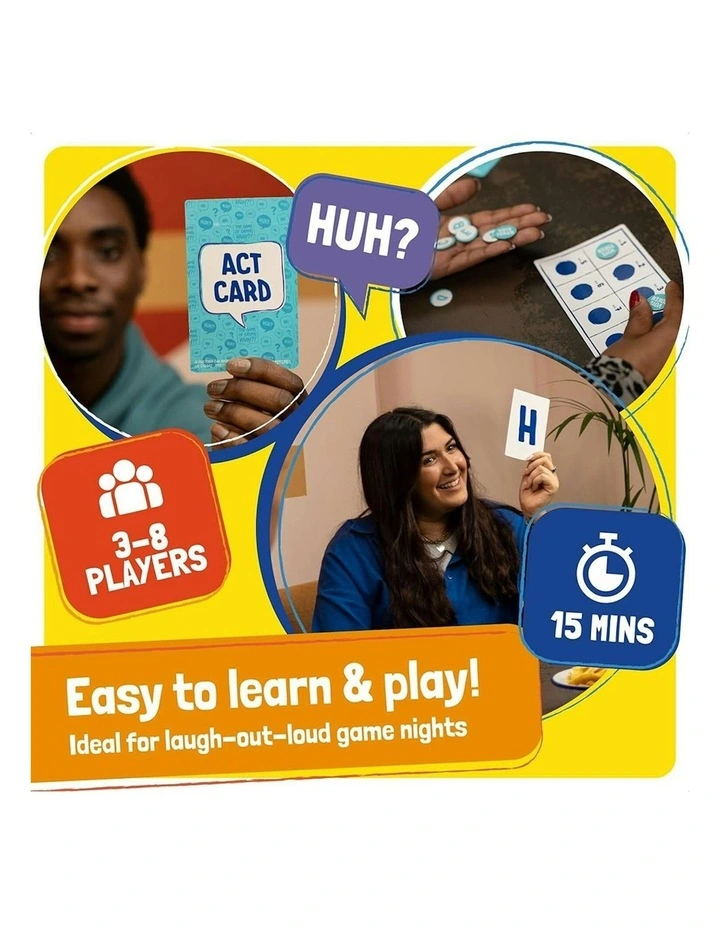 Tomy The Game of Saying Huh Family Party Tabletop Whit Based Card Game 8y  image 3