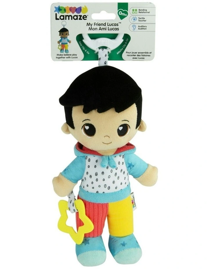 Lamaze My Friend Lucas Clip & Go Kids/Children Plush Sensory Soft Play Toy 0  image 1