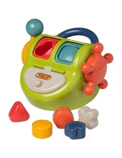 Tolo Toys Bio Plastic 22cm Activity 6-Shape Sorter Box Baby/Toddler Toy 12m 
