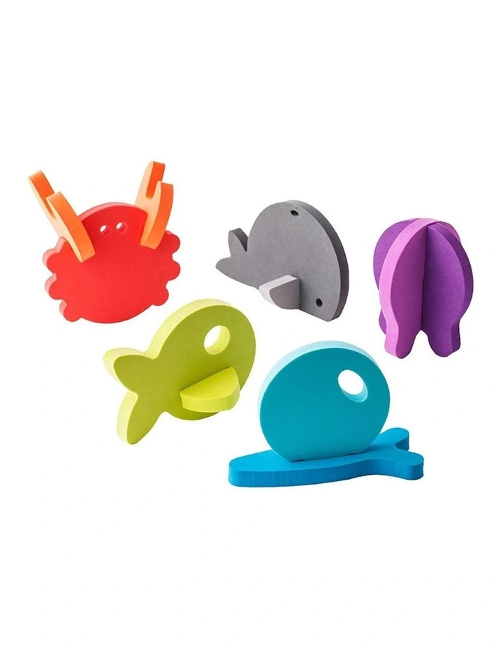 11pc Links 3D Foam Sea Animal Puzzles Bath Time/Tub Toys/Game for Baby/Kids image 2