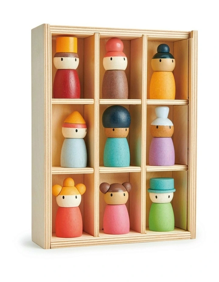 9pc Tender Leaf Toys 19.5cm Happy Folk Hotel Wooden Toy Set w/ Shelf Kids 3y image 3