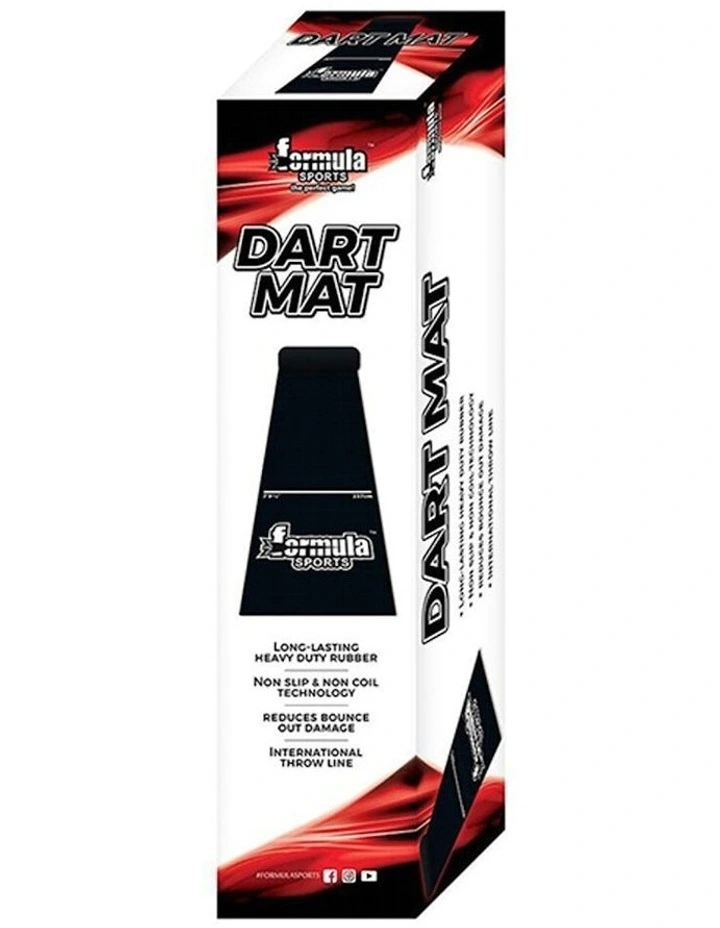 Formula Sports Non-Slip Dart International Throwing Line Floor Mat 63cm Black image 2
