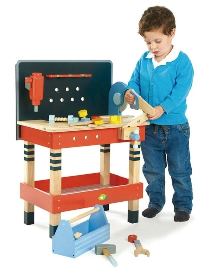 Tender Leaf Toys 51cm Tool Bench Hammer/Screwdriver Wooden Toy Set Kids 3y image 3
