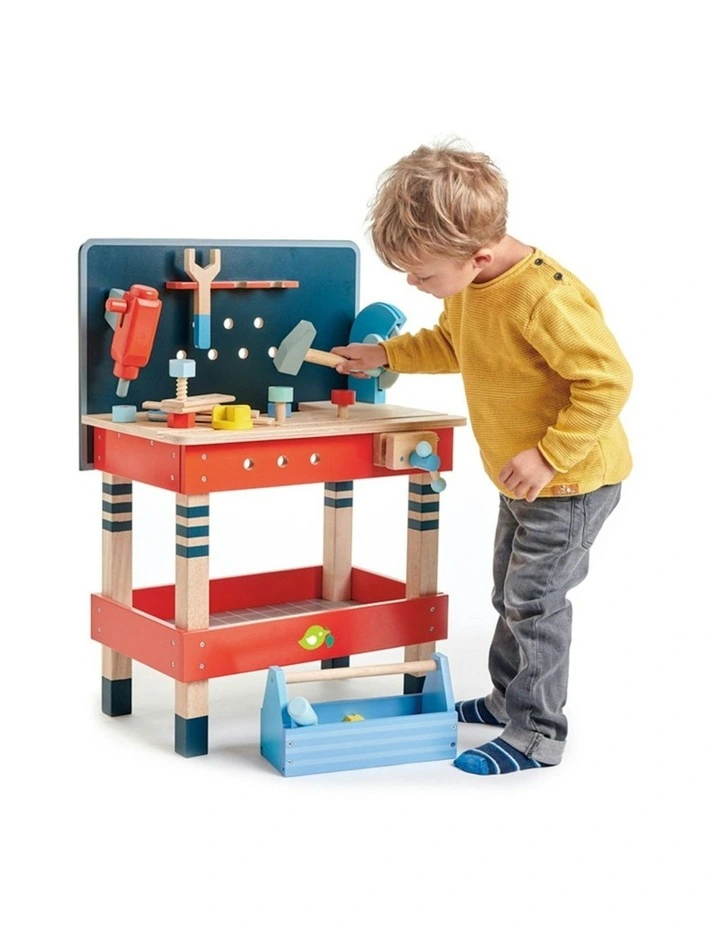 Tender Leaf Toys 51cm Tool Bench Hammer/Screwdriver Wooden Toy Set Kids 3y image 4