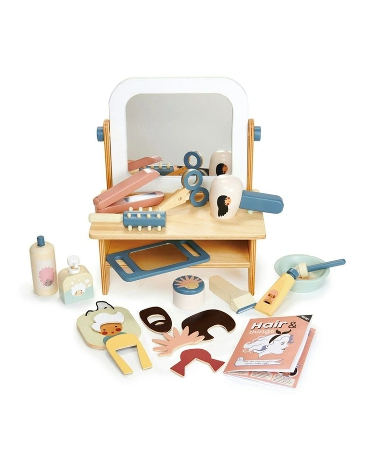 Tender Leaf Toys 27.5cm Hair Salon Wooden Toy Role-Play Set Kids/Children 3y  image 2